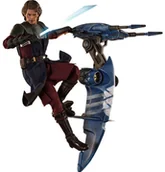Figurki kolekcjonerskie - Hot Toys, figurka Star Wars The Clone Wars 1/6 Anakin Skywalker & STAP - miniaturka - grafika 1