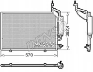 Chłodnice - CHŁODNICA KLIMATYZACJI DENSO DCN10050 1823762 FORD - miniaturka - grafika 1