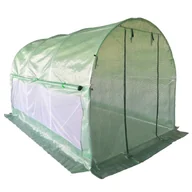 Szklarnie ogrodowe - Tunel Foliowy Szklarnia 2,5x4m PREMIUM 10m2 z Siatką na insekty Zielony - miniaturka - grafika 1