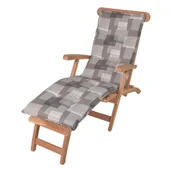 Poduszki ogrodowe - Szara ogrodowa poduszka do siedzenia na leżak 52x170 cm Stoke – Sun Garden - miniaturka - grafika 1