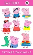 Zabawki kreatywne - Przepiękny Zestaw Tatuaży Zmywalnych Dla Dzieci Świnka Peppa Pig - miniaturka - grafika 1