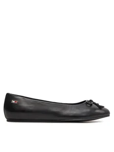 Tommy Hilfiger Baleriny Essential Chic Ballerina FW0FW08059 Czarny - Baleriny - miniaturka - grafika 1
