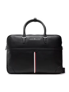 Tommy Hilfiger Torba na laptopa Th Downtown Slim Computer Bag AM0AM08432 Czarny - Torby na laptopy - miniaturka - grafika 1