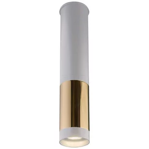 Amplex LAMPA sufitowa KAVOS 0391 okrągła OPRAWA metalowa tuba downlight biały złoty 0391 - Lampy sufitowe - miniaturka - grafika 1