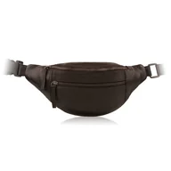 Torby męskie - Saszetka męska skórzana brązowa na pas paolo peruzzi al-11-br - miniaturka - grafika 1