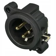 Kable - NEUTRIK Wtyk mikrofonowy XLR (3-pin) montażowy do obudowy czarny NC3MAH - miniaturka - grafika 1