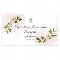 Pasmanteria - NAKLEJKI CIASTO DLA GOŚCI KOMUNIA IMIENNA 10szt Y7 - miniaturka - grafika 1
