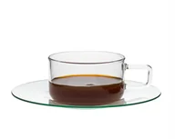 Filiżanki - Filiżanka szklana ze spodkiem 0,18 L Trendglas - LINEA 4E.210410 - miniaturka - grafika 1