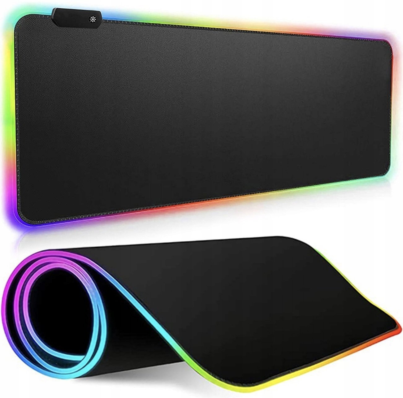 Podkładka KBcustom PODKŁADKA dla GRACZY GAMINGOWA Pod Mysz Myszkę RGB 80X30cm Black XXXL