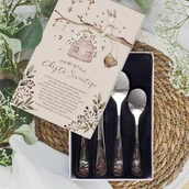 Sztućce dla dzieci - SZTUĆCE z grawerem Prezent na chrzest św. dla dziewczynki - miniaturka - grafika 1