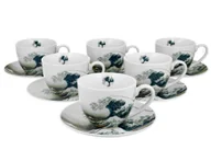 Filiżanki - Zestaw 6 filiżanek Hokusai The Great Wave 250 ml - miniaturka - grafika 1