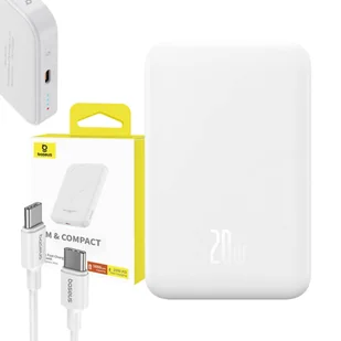 Baseus Magnetyczny mini powerbank 5000mAh 20W biały - Powerbanki - miniaturka - grafika 10