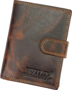 Wild WILD skórzany porfel męski 5601B brąz 5601B CR.HUNTER - Portfele - miniaturka - grafika 1