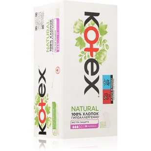 Kotex, Natural Normal+, Wkładki higieniczne, 36 szt. - Podpaski - miniaturka - grafika 1