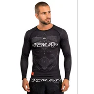 Kimona, stroje i obuwie - Venum Eclipse Rashguard Long Sleeves Długi Rękaw Black/Ivory - miniaturka - grafika 1
