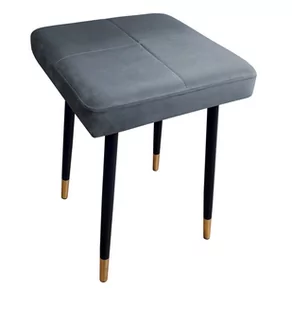 Taboret MAX BL06 szary błękit podstawa czarna/złota - Taborety i hokery - miniaturka - grafika 4