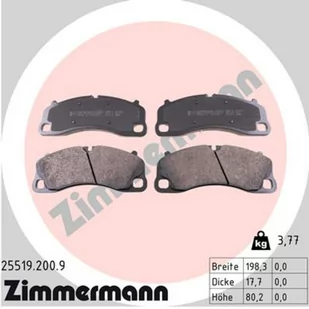 Klocki hamulcowe - komplet ZIMMERMANN 25519.200.9 - Klocki hamulcowe - miniaturka - grafika 1
