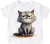 Koszulki dla dziewczynek - Koszulka z kotem dla dziecka KOTECZEK12 - miniaturka - grafika 1