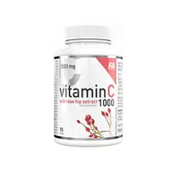 Witaminy i minerały dla sportowców - FITNESS AUTHORITY Vitamin C 1000 with Rose hip Extract - 90tabs. - miniaturka - grafika 1