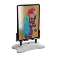 Systemy ekspozycyjne i znaki informacyjne - Potykacz reklamowy Waterbase A1 OWZ dwustronny - rama aluminiowa czarna - miniaturka - grafika 1