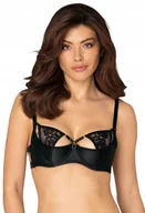 Biustonosze - RÓŻA Halika Biustonosz półusztywniany CZARNY r. 75C - miniaturka - grafika 1