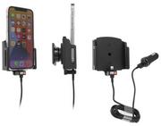 Uchwyty samochodowe do telefonów - Brodit Uchwyt aktywny z kablem USB do Apple iPhone 14 w futerale lub bez o wymiarach: 70-83 mm (szer.), 6-10 mm (grubość). - miniaturka - grafika 1