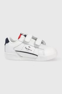Buty dla chłopców - Pepe Jeans sneakersy dziecięce kolor biały - grafika 1