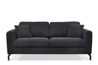 Sofy i kanapy - Sofa 3 z pokrowcem KAPI *czarny, 190x85x88, tkanina/metal/drewno - miniaturka - grafika 1