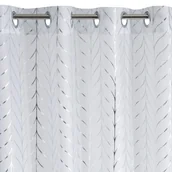 Firany - Firana EUROFIRANY biało-srebrna, 140x250 cm - miniaturka - grafika 1