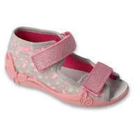 Buty dla dziewczynek - Befado obuwie dziecięce 342P067 szare - miniaturka - grafika 1
