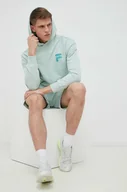 Bluzy męskie - Fila bluza bawełniana męska kolor turkusowy z kapturem z nadrukiem - miniaturka - grafika 1