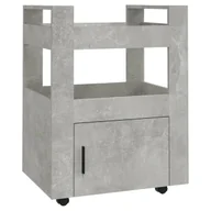 Wózki kuchenne - Wózek do kuchni na kółkach z szafką beton N4-B09 - miniaturka - grafika 1