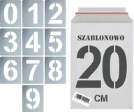 Zestawy piśmiennicze - Szablony malarskie wielorazowe Cyfry 20cm zestaw 10szt. - miniaturka - grafika 1