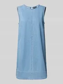 Sukienki - Sukienka jeansowa o luźnym kroju z czystej bawełny model ‘FLORA’ - miniaturka - grafika 1