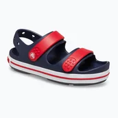 Buty dla dziewczynek - Sandały dziecięce Crocs Crocband Cruiser Kids 209423 navy/varsity red - miniaturka - grafika 1