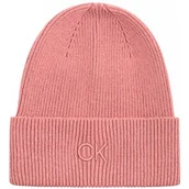 Czapki damskie - Czapka CK Embroidery Fine Rib Beanie Dusty Rose K60K612590 VCE (CK554-b) Calvin Klein - miniaturka - grafika 1