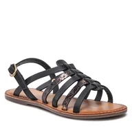 Sandały damskie - Kickers Sandały Dixon 695577-30 S Noir Reptile 82 - miniaturka - grafika 1