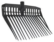 Grabie i motyki - KERBL Widły do stajni EcoFork, bez trzonka, czarny - miniaturka - grafika 1