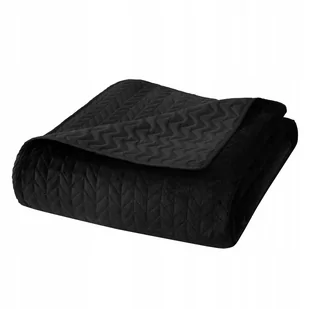 Narzuta 70 x 150 Pikowana Velvet Moxie Czarny - Narzuty - miniaturka - grafika 1
