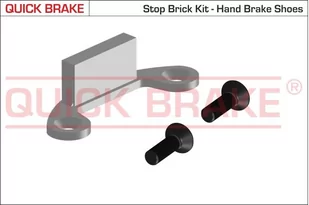 Zestaw akcesoriów, szczęki hamulcowe hamulca postojowego Quick Brake 105-0481 - Układ hamulcowy - akcesoria - miniaturka - grafika 1