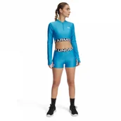 Spodenki damskie - Damskie legginsy krótkie treningowe Under Armour UA Hg Authentics Shorty - niebieskie - miniaturka - grafika 1