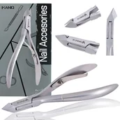 Akcesoria do paznokci - Cążki do skórek paznokci obcinaczki nożyczki kosmetyczne manicure gabinet SPA srebrne - miniaturka - grafika 1