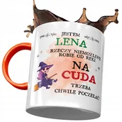 Kubki - Kubek Pomarańczowy Dla Leny Koleżanki Przyjaciółki z Nadrukiem ze Zdjęciem + Opakowanie na prezent (wzór 02) - miniaturka - grafika 1