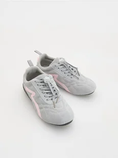 Reserved - Sportowe buty z zamszu - jasnoszary - Buty dla dziewczynek - miniaturka - grafika 1