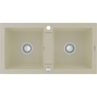 Zlewozmywaki - Mexen Mario zlewozmywak granitowy 2-komorowy 820 x 436 mm, beżowy - 6504822000-69 - miniaturka - grafika 1