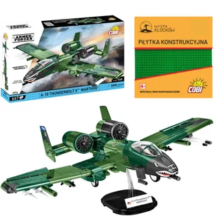Cobi 5856 Samolot A-10 Thunderbolt II Warthog 667 El. + PŁYTKA - Klocki - miniaturka - grafika 1