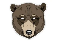 Dodatki do strojów karnawałowych - PartyDeco Maska "Niedźwiedź", papierowa, MASP2 - miniaturka - grafika 1