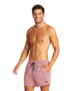 ARENA Męskie szorty M Fundamentals Allover Short Swim Trunks, Red Multi, XXL - Spodenki damskie - miniaturka - grafika 1