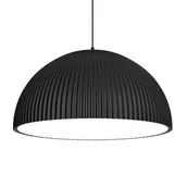 Lampy sufitowe - Wisząca lampa nad stół Gandra 5024 Shilo salonowa metalowa kopuła czarna - miniaturka - grafika 1