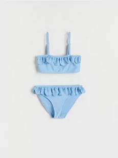 Reserved - Dwuczęściowy kostium kąpielowy z falbanką - jasnoniebieski - Stroje kąpielowe dla dziewczynek - miniaturka - grafika 1